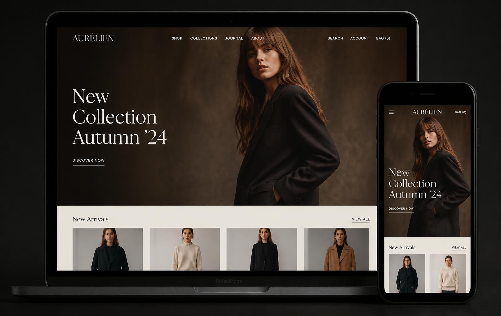 Aurélien — Fashion e-commerce website concept